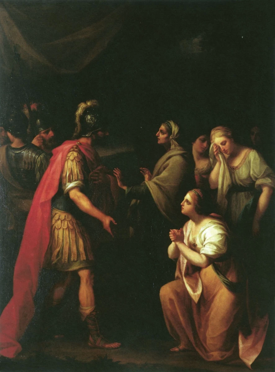 Angelika Kauffmann - Coriolan, sua madre e sua moglie, sono consapevoli della guerra